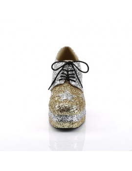 1970s Gold And Silver Platform Shoes