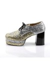 1970s Gold And Silver Platform Shoes