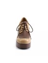 1970s 2 Tone Brown Platform Shoes