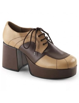 1970s 2 Tone Brown Platform Shoes