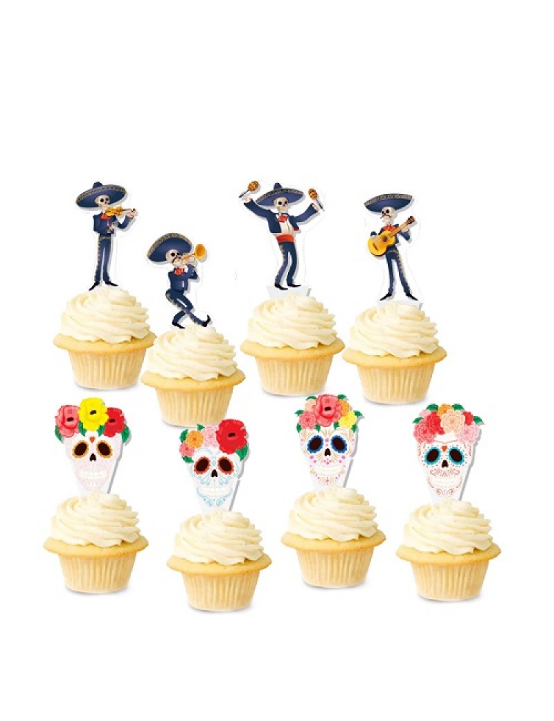 Day Of The Dead Cupcake Toppers