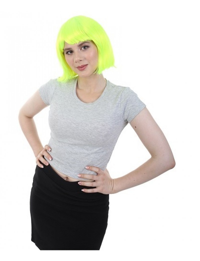 Neon Yellow Bob Wig 