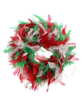 Red White And Green Feather Boa