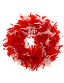 Red And White Feather Boa