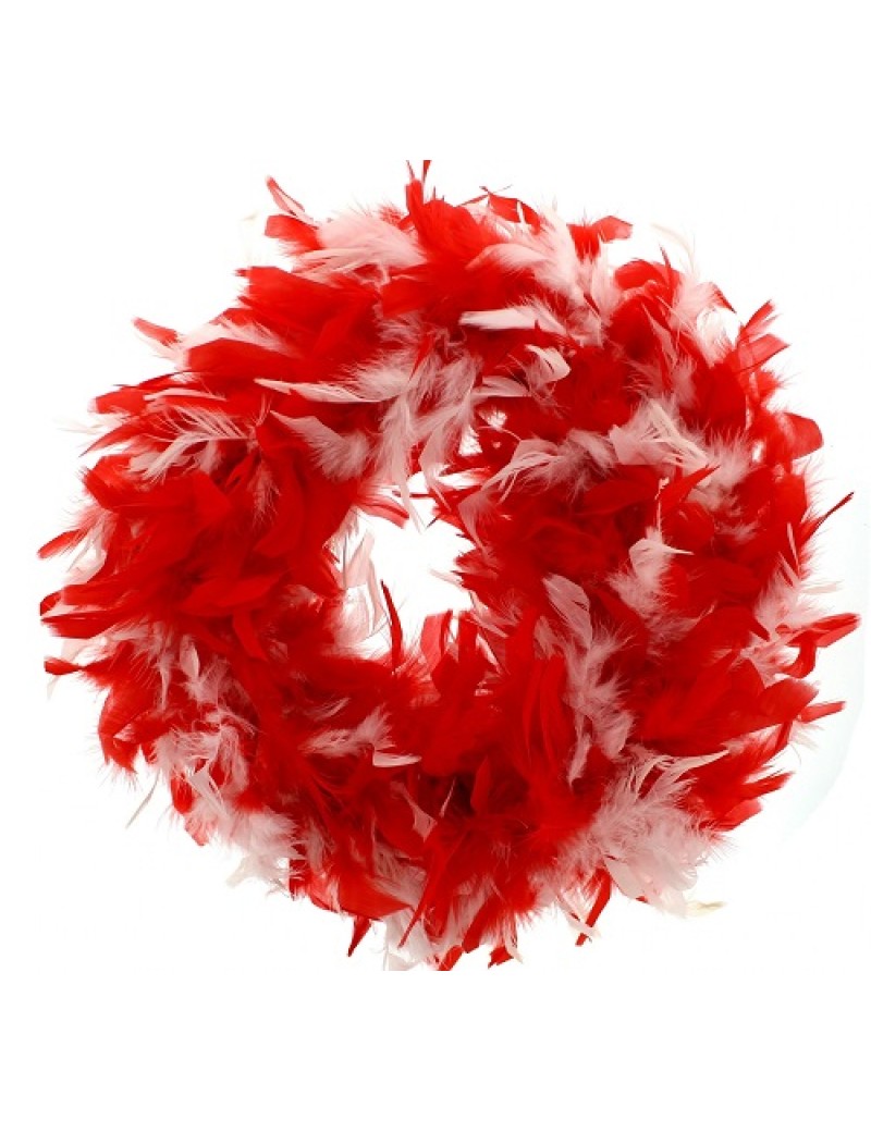 Red And White Feather Boa