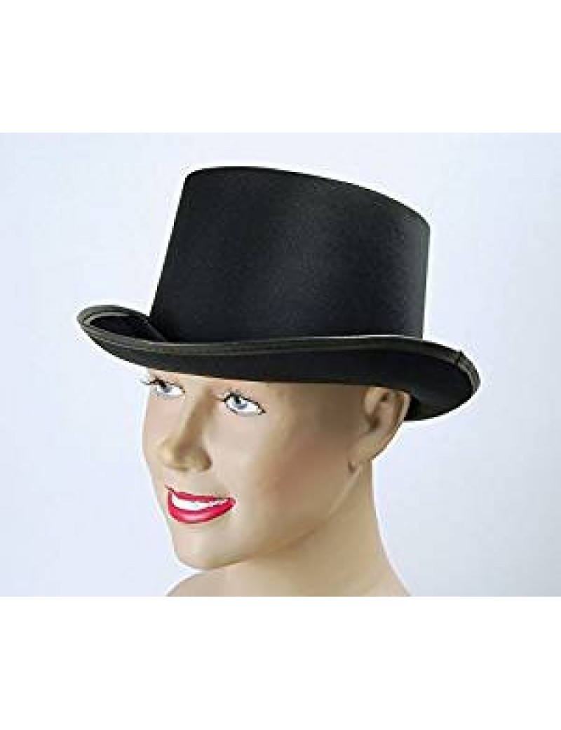 Top Hat Black Satin Look