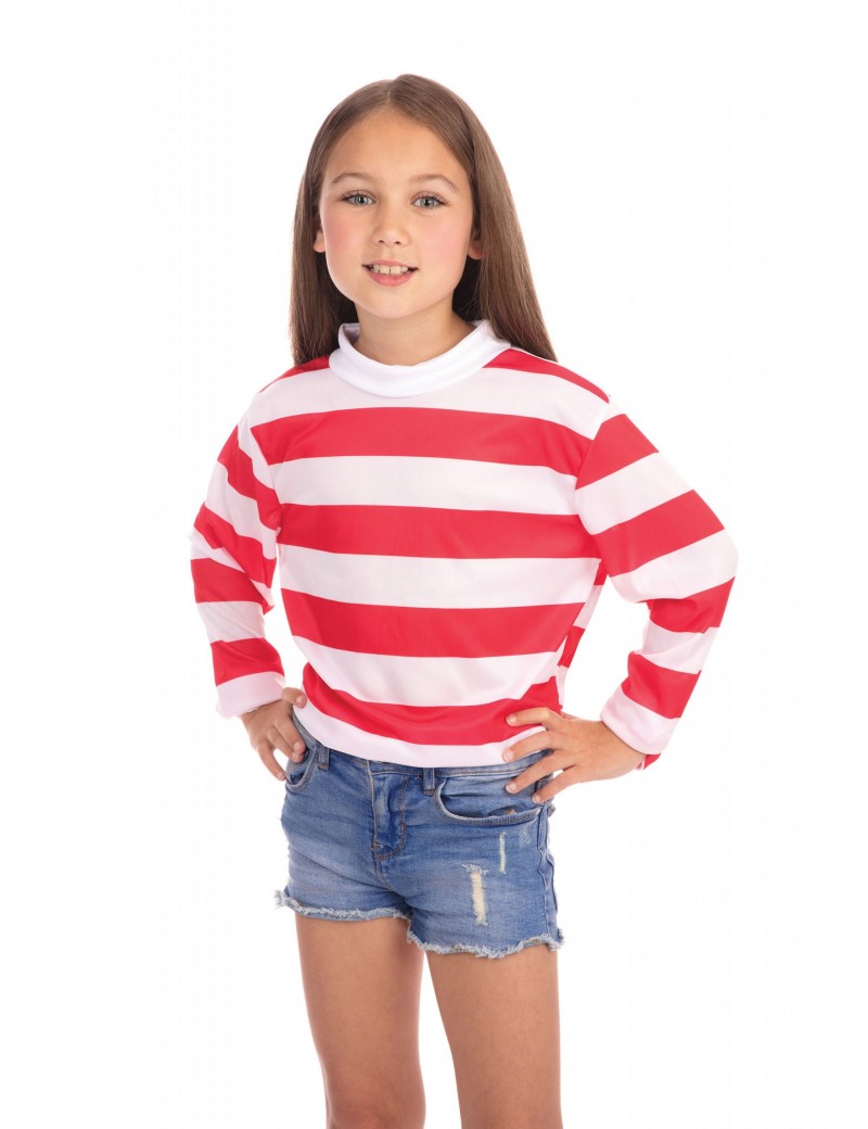 Striped Top Red And White