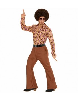 70s Brown Polyester Flares