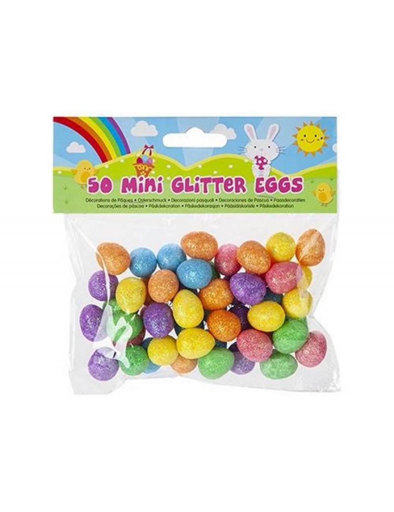 Pack Of 50 Mini Glitter Eggs