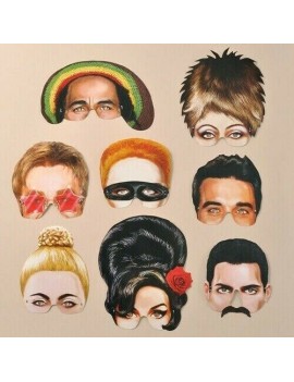 Popstar Icons Half Face Card Masks