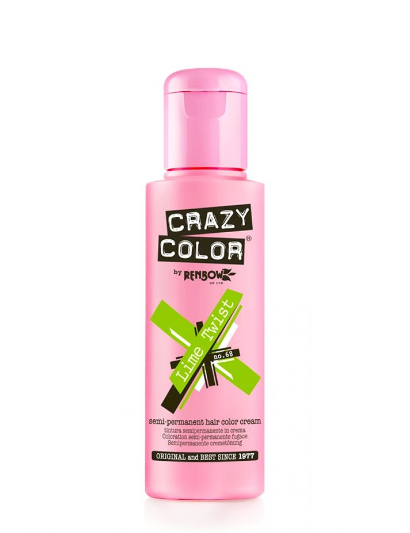 Crazy Color Semi-Permanent Hair Dye 100 ml Lime Twist