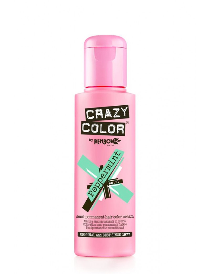 Crazy Color Semi-Permanent Hair Dye 100 ml Peppermint