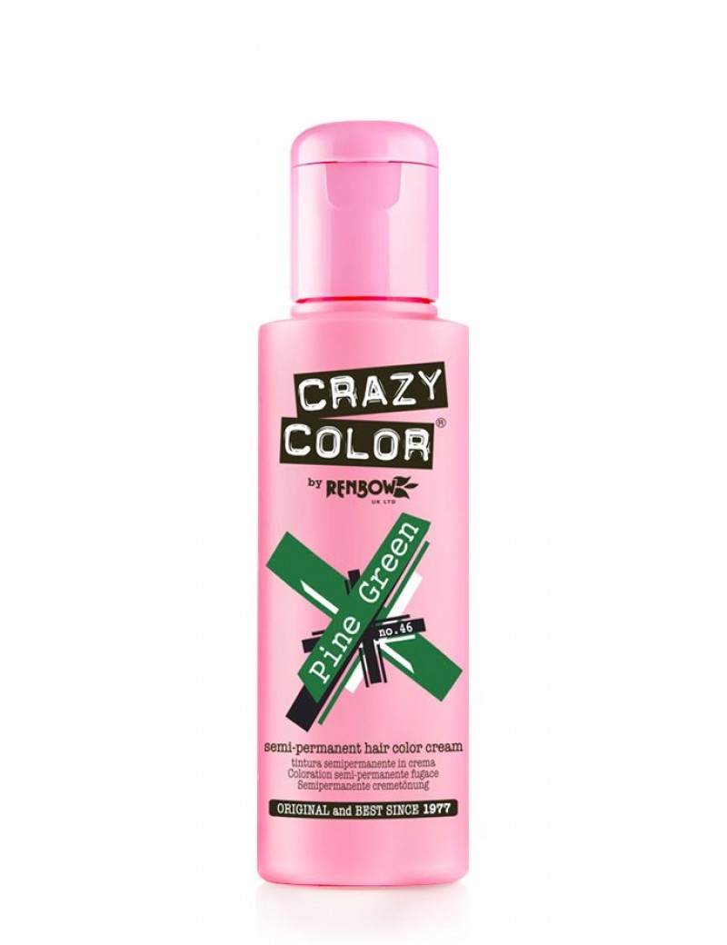 Crazy Color Semi-Permanent Hair Dye 100 ml Pine Green