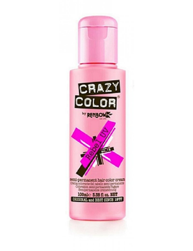 Crazy Color Semi-Permanent Hair Dye 100 ml Rebel UV