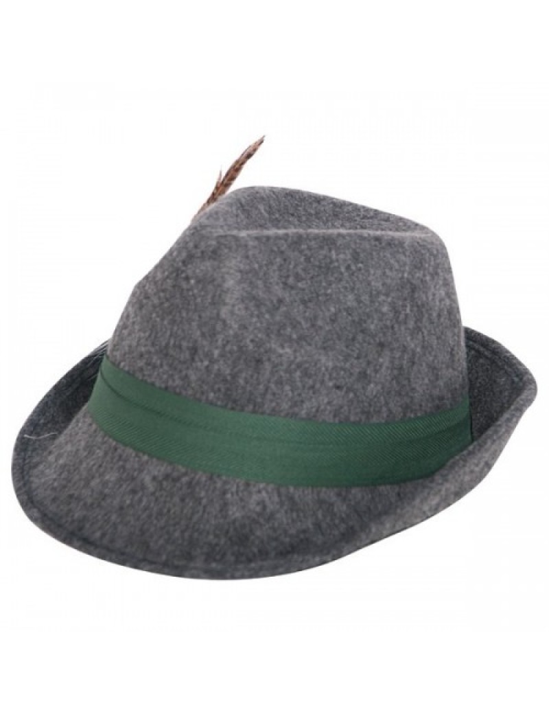 Oktoberfest Bavarian Hat Grey 