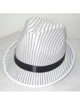 Trilby White And Black Pin Stripe Hat