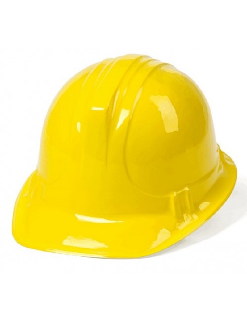 Builders Yellow Plastic Hard Hat