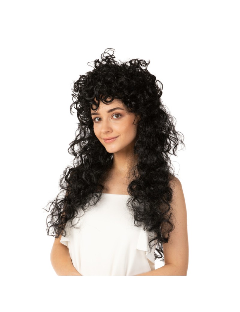 Black Curly Long Wig 