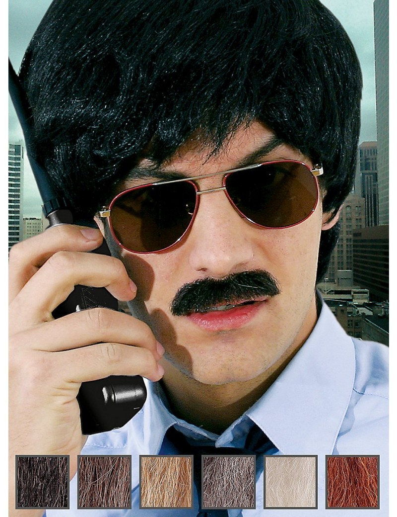 Retro Detective Professional Real Hair Moustache