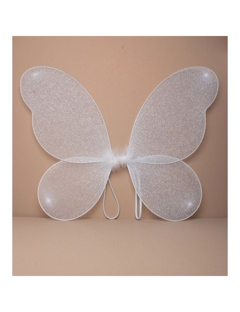 White Silver Glitter Fairy Wings