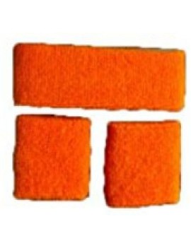 Neon Orange Sweatband Set