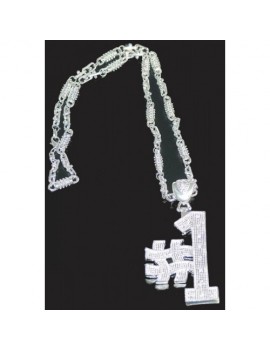 #1 90s Rapper Silver Necklace