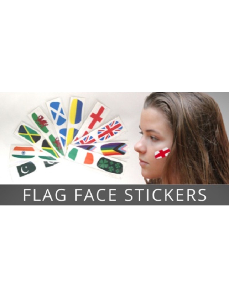 Union Jack Flag Face Stickers