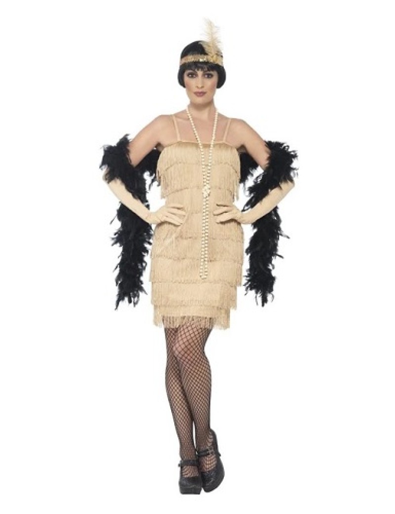 20s Flapper Costume Gold