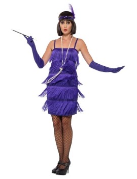 20s Flapper Costume Purple