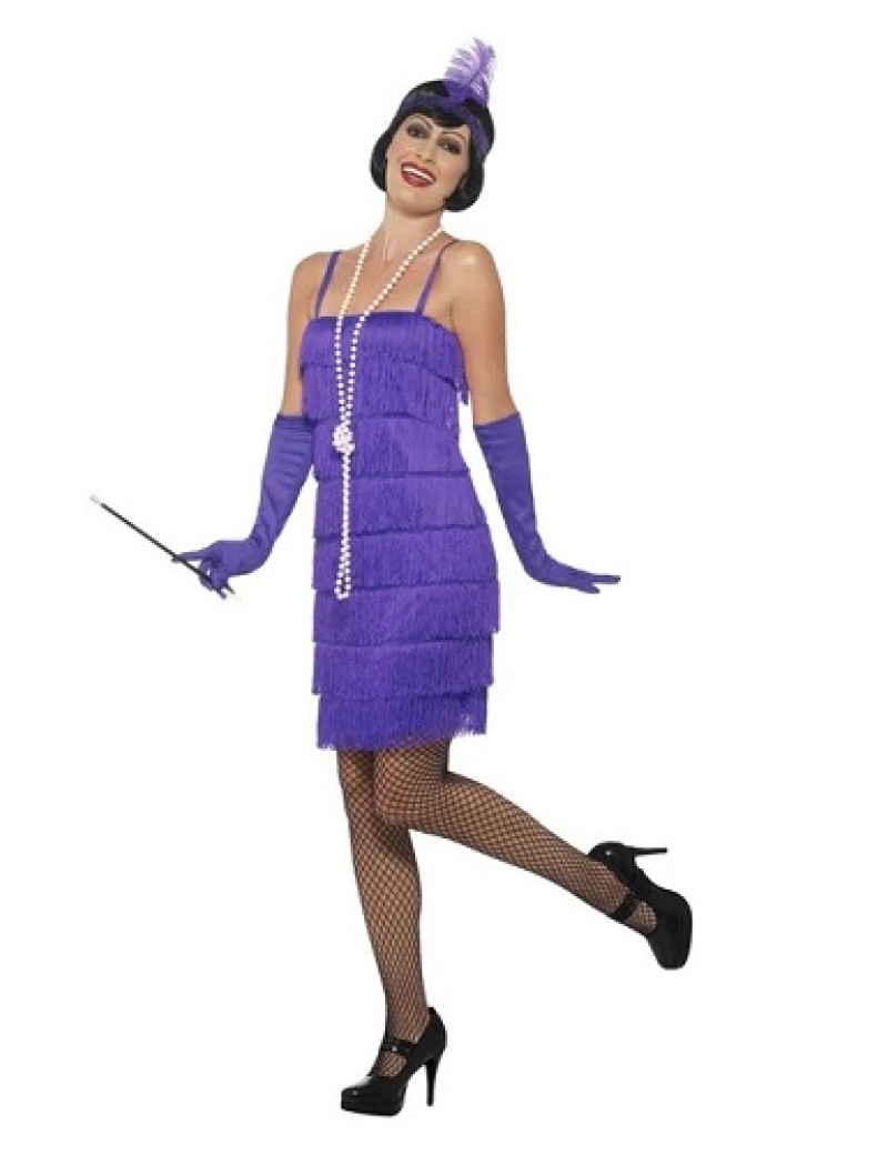 20s Flapper Costume Purple