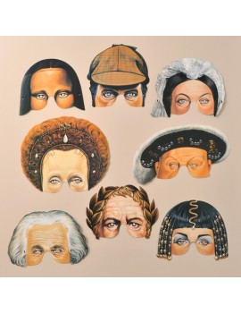 Historical Icons Half Face Card Masks