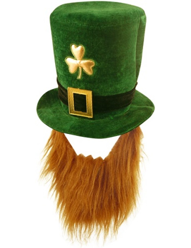 Irish Shamrock Top Hat With Beard