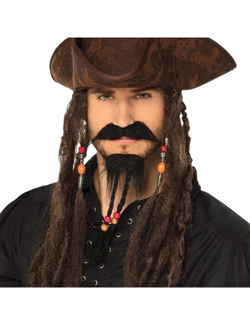 Pirate Goatee Beard And Moustache Set