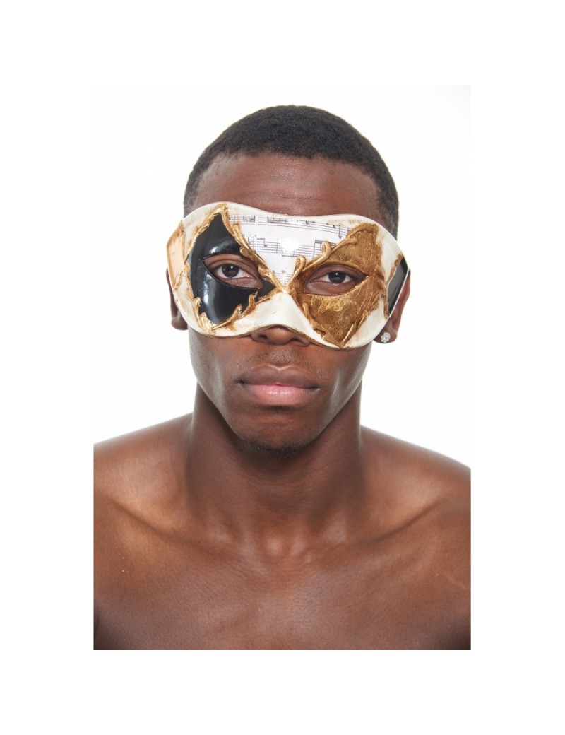 Eyemask Musical Notes 2 Tone Black Gold PM017