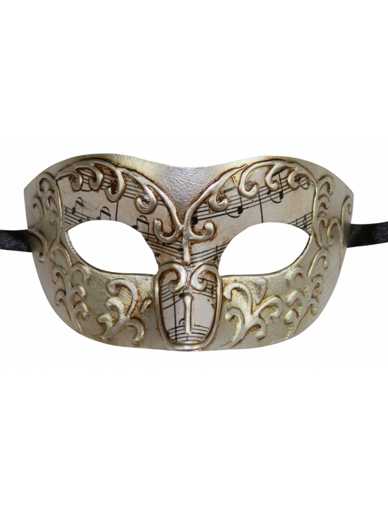 Eyemask Musical Notes Swirl Silver