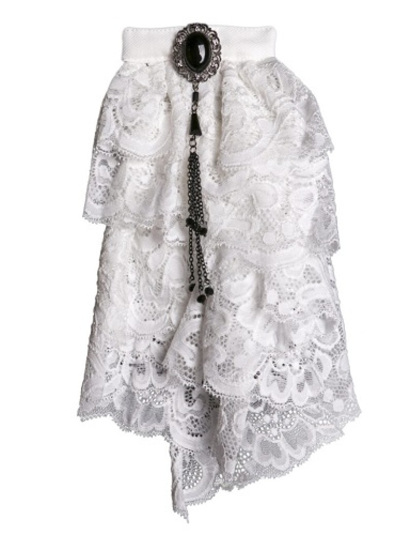 White Lace Cravat 