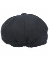 Newsboy 8 Panel Cap Black