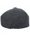 Newsboy 8 Panel Herringbone Cap Charcoal Grey