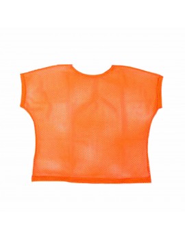 Neon Orange Mesh Top