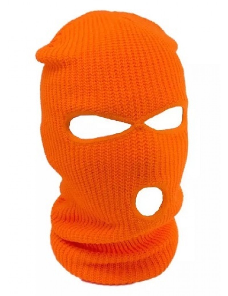 3 Hole Ski Mask Neon Orange