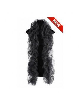 Black Organza Boa