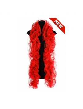 Red Organza Boa