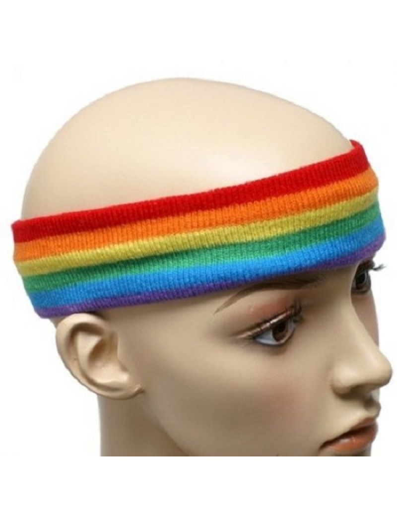 Gay Pride Rainbow Sweat Headband