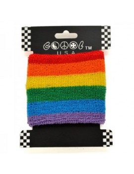 Gay Pride Rainbow Sweat Wristband