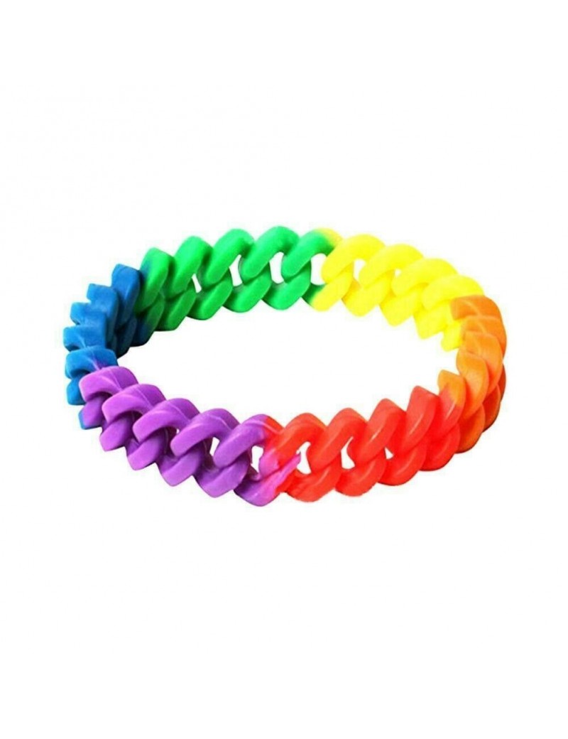 Rainbow Rubber Bracelet