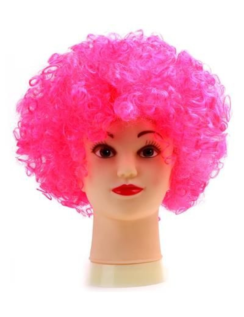 Afro Clown Wig Pink