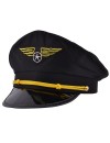 Airline Pilot Peaked Cap Black