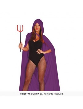 Purple Hooded Velour Cape