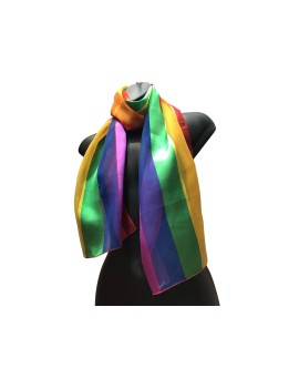 Rainbow Satin Neck Scarf 