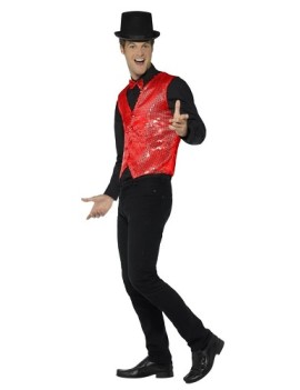 Red Sequin Waistcoat